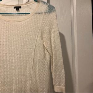 white ann taylor sweater